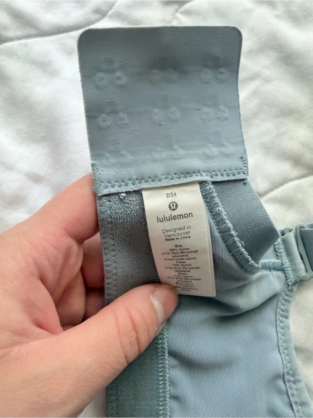lululemon athletica Light Gray Full-Coverage Perforated Sports Bra